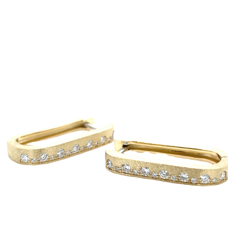 14K YELLOW GOLD DIAMOND EARRINGS