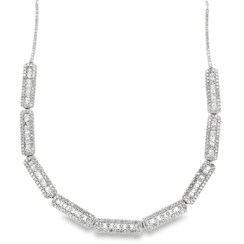 14K WHITE GOLD DIAMOND NECKLACE  #165-00052