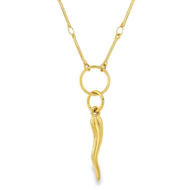 GOLD PLATED STAINLESS STEEL NECKLACE  #805-00897