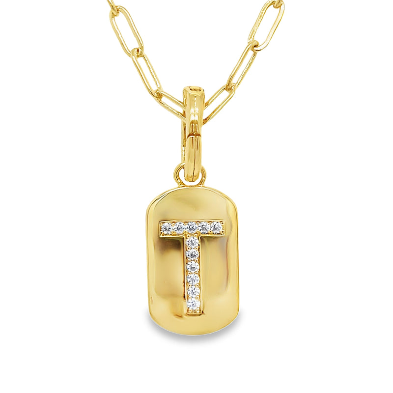 GOLD PLATED INITIAL NECKLACE  #805-00439