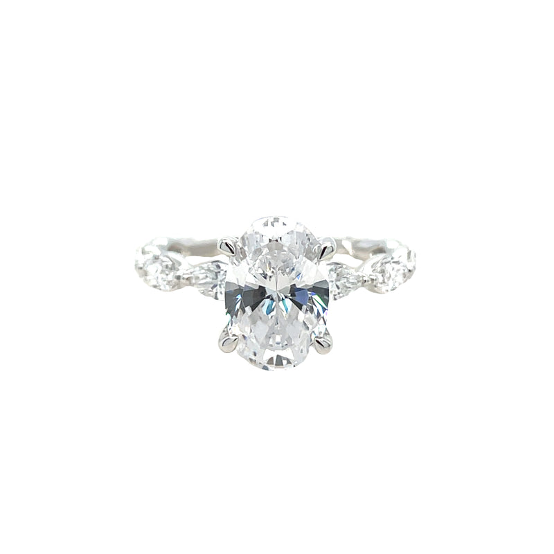 14K WHITE GOLD DIAMOND SEMI MOUNT