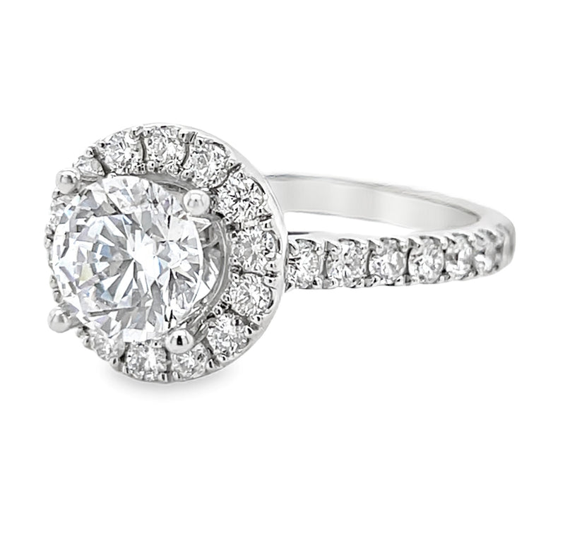 14K WHITE GOLD DIAMOND SEMI MOUNT  #140-00005