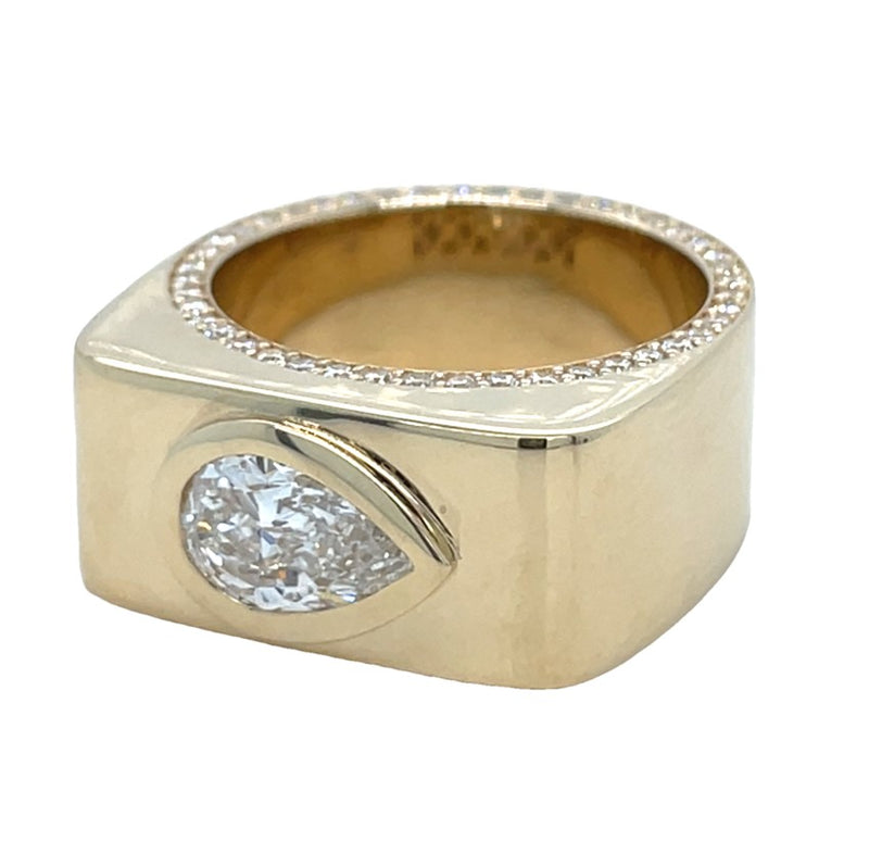 14K YELLOW GOLD DIAMOND RING