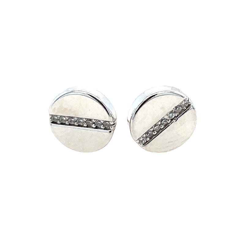 WHITE GOLD PLATED EARRINGS