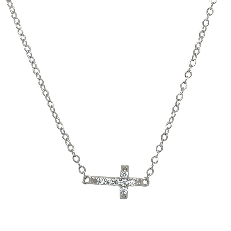 STERLING SILVER CROSS NECKLACE