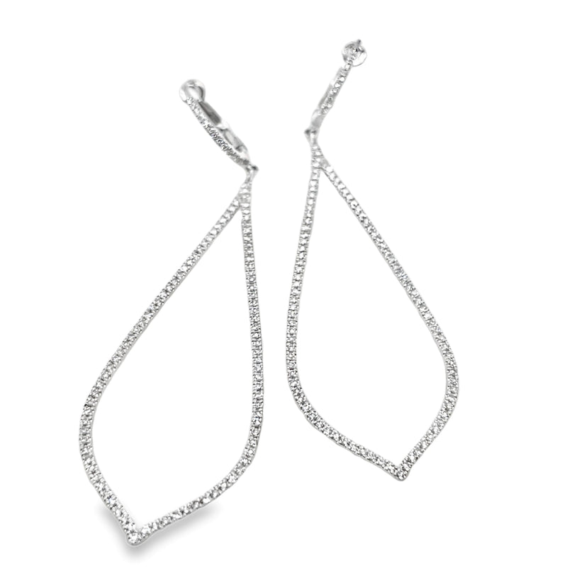 14K WHITE GOLD DIAMOND EARRINGS  #150-00468
