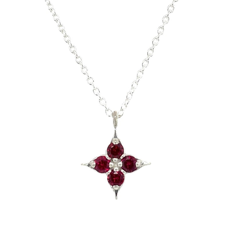 STERLING SILVER RUBY NECKLACE