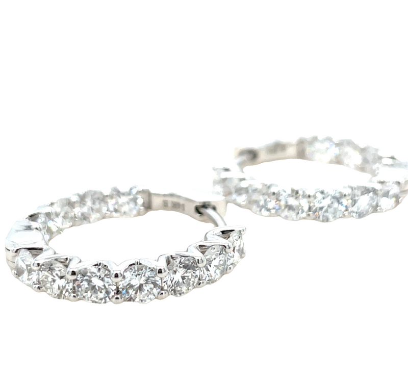 14K WHITE GOLD DIAMOND EARRINGS