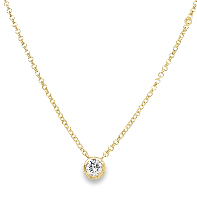 14K YELLOW GOLD DIAMOND NECKLACE