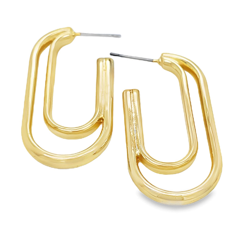 GOLD PLATED EARRINGS  #806-00580