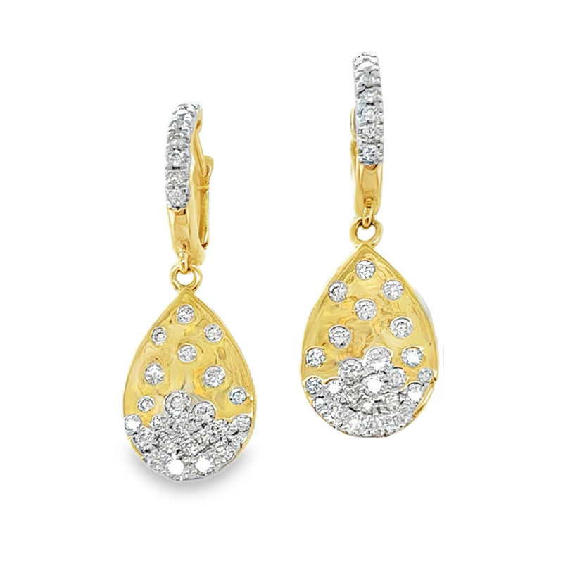 14K YELLOW GOLD DIAMOND EARRINGS  #150-00577