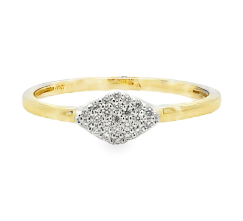 14K YELLOW GOLD DIAMOND RING  #130-00302