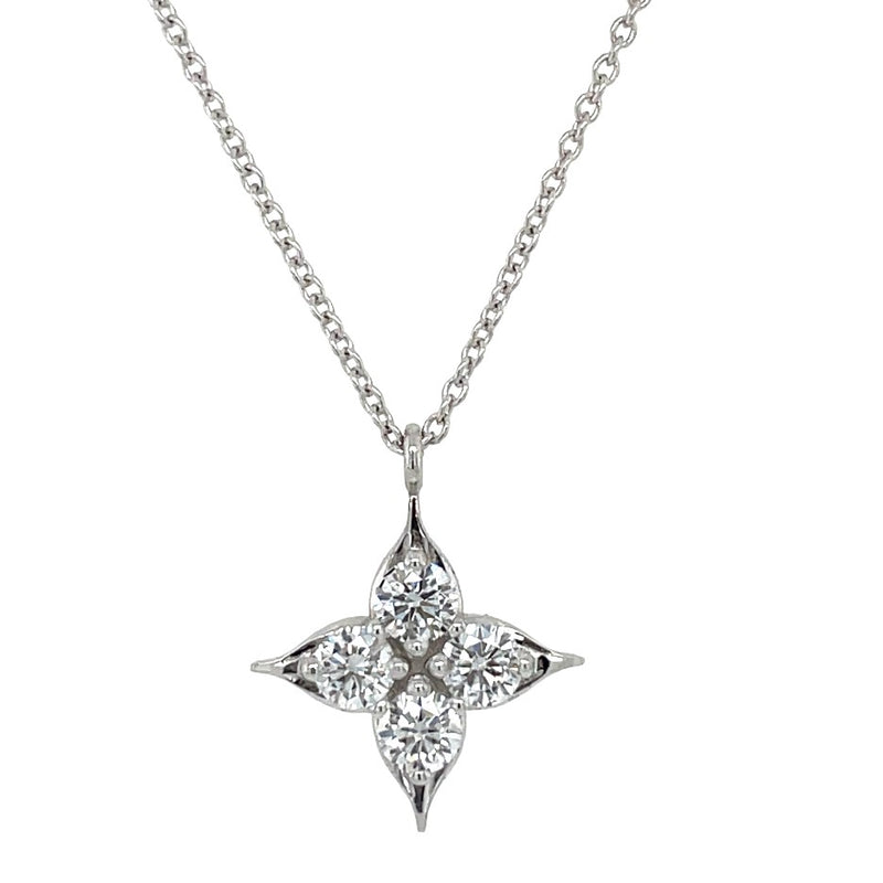 14K WHITE GOLD DIAMOND NECKLACE