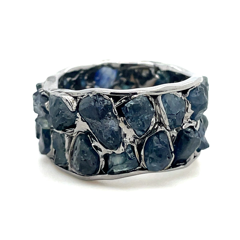 STERLING SILVER SAPPHIRE RING