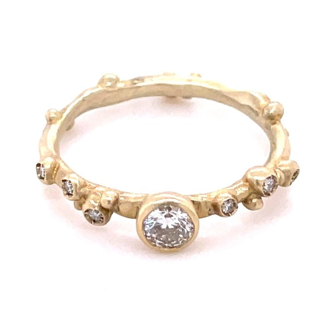 14K YELLOW GOLD DIAMOND RING  #410 00002