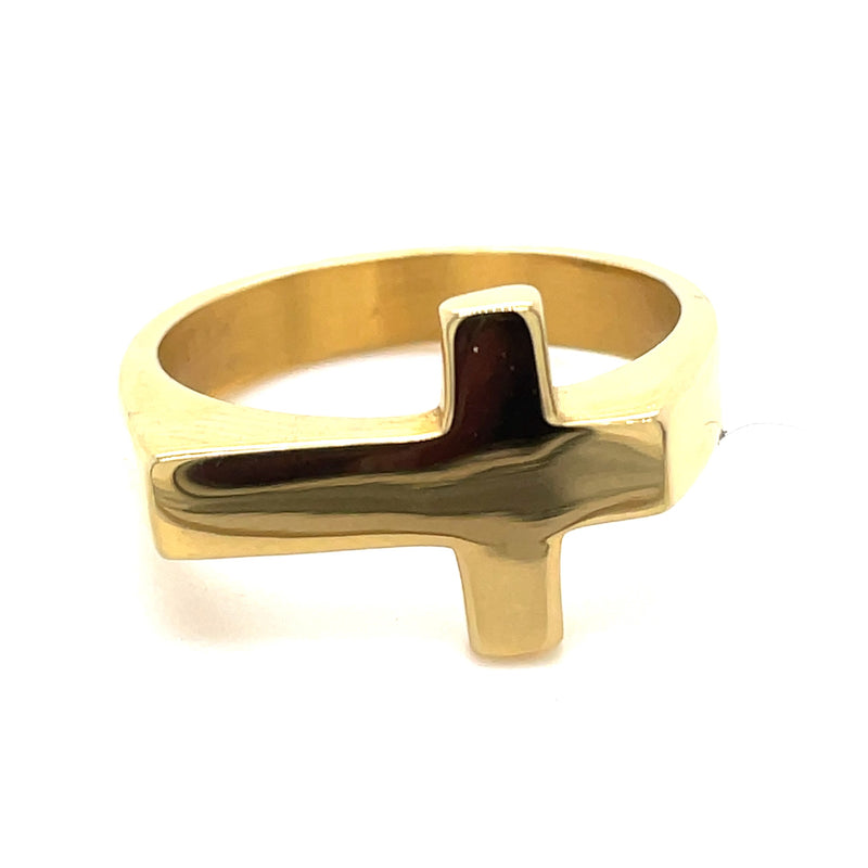 GOLD PLATED STAINLESS STEEL RING