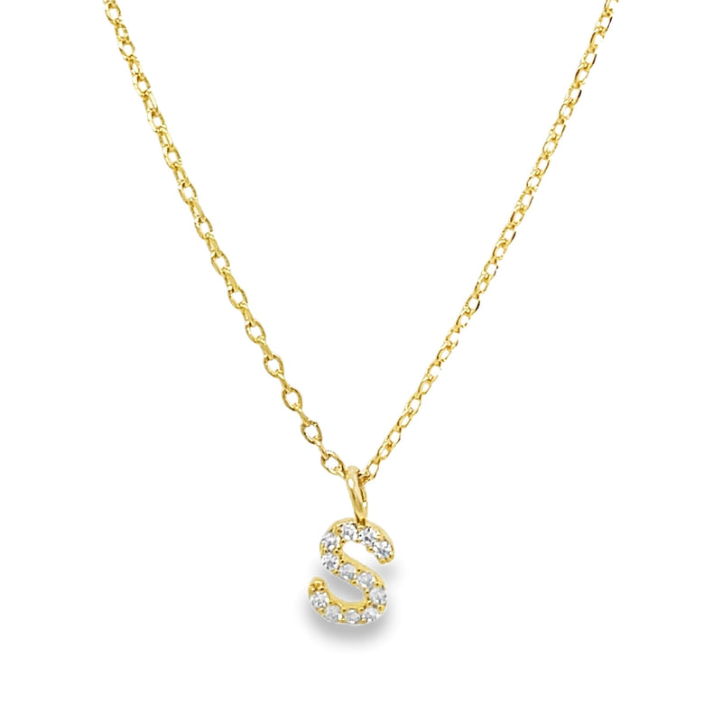 GOLD PLATED INITIAL NECKLACE  #805-00523