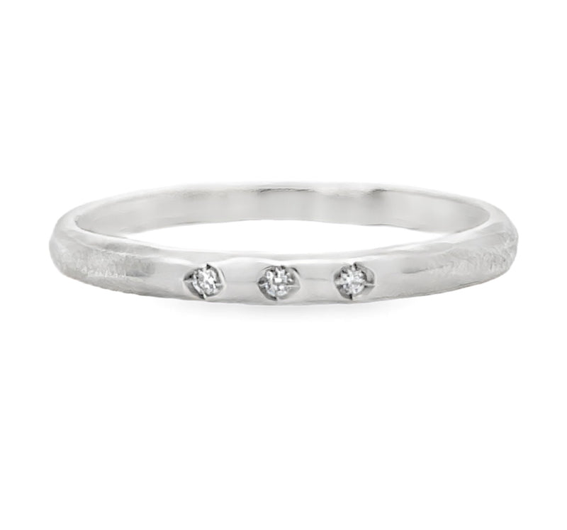 STERLING SILVER DIAMOND RING  #130-00095