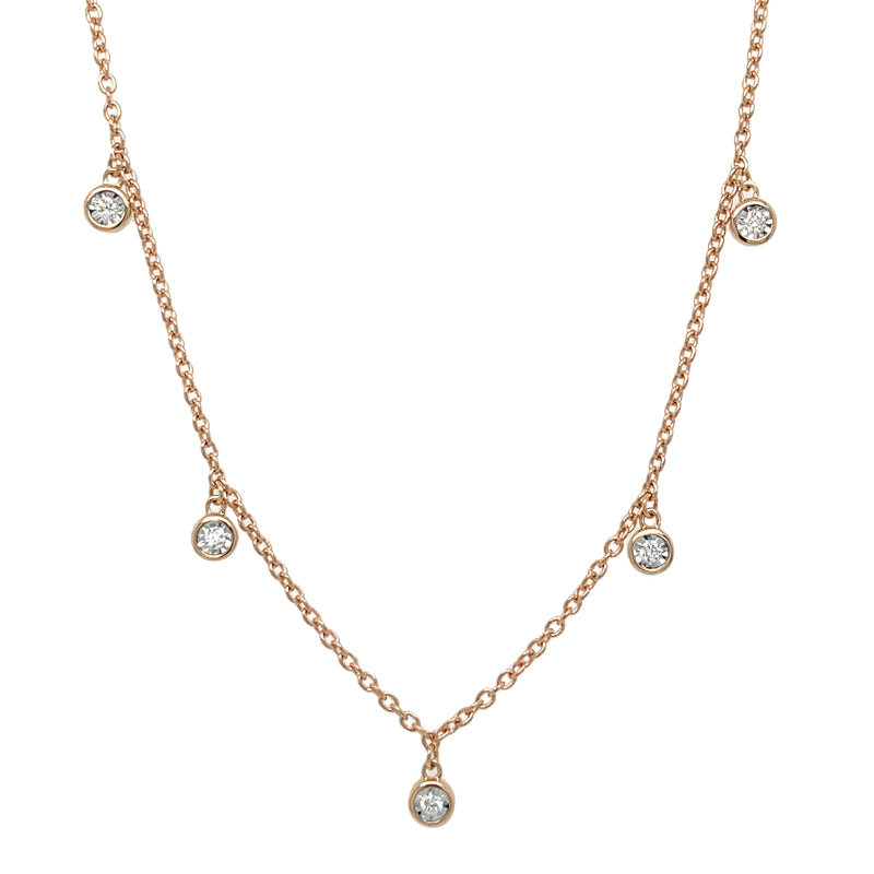 14K ROSE GOLD DIAMOND NECKLACE