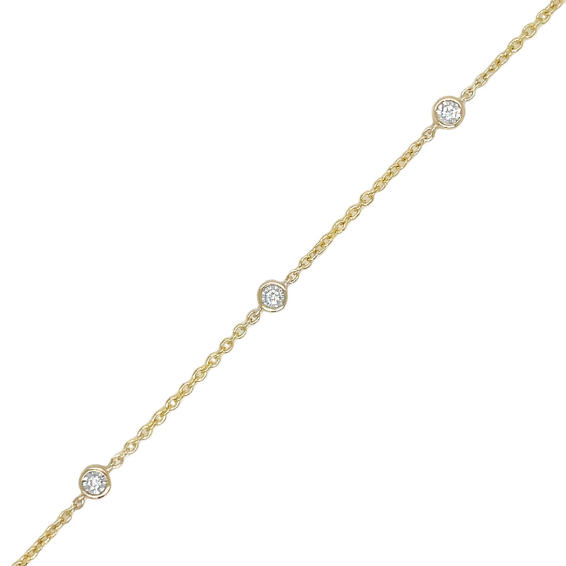 14K YELLOW GOLD DIAMOND BRACELET