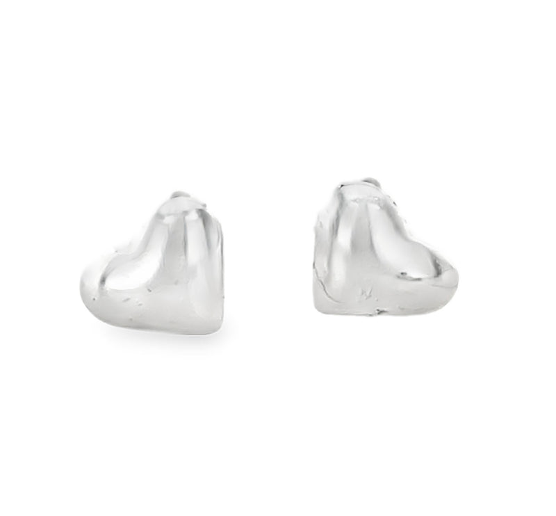 STERLING SILVER HEART EARRINGS.  #645-00108