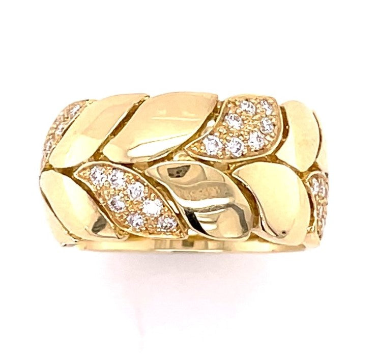 18K YELLOW GOLD DIAMOND RING