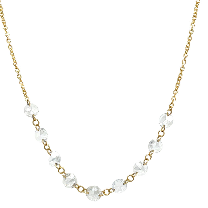 18K YELLOW GOLD DIAMOND NECKLACE