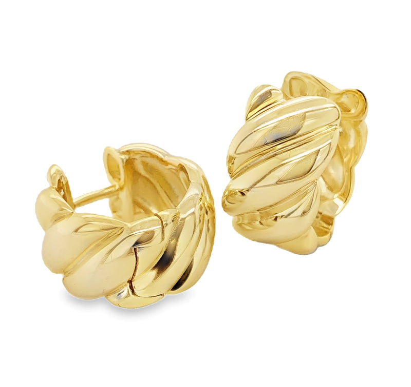 GOLD PLATED STERLING SILVER EARRINGS  #645-00453