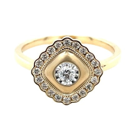 14K YELLOW GOLD DIAMOND RING