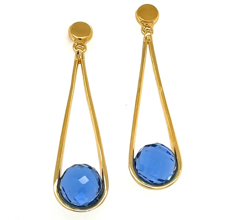 22K YELLOW GOLD PLATED BRASS EARRINGS