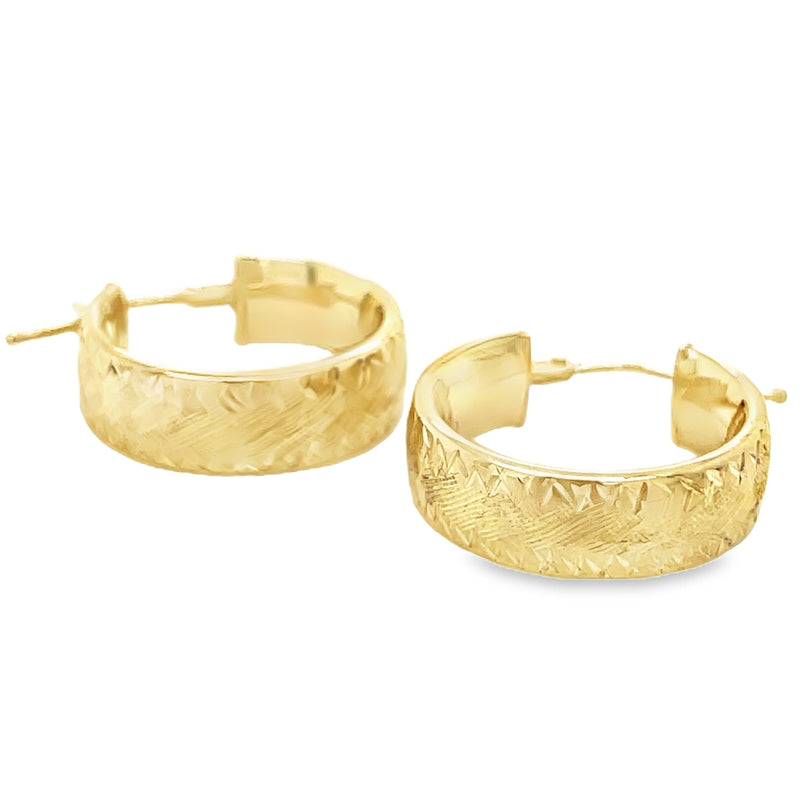 14K YELLOW GOLD DIAMOND EARRINGS  #425-00086