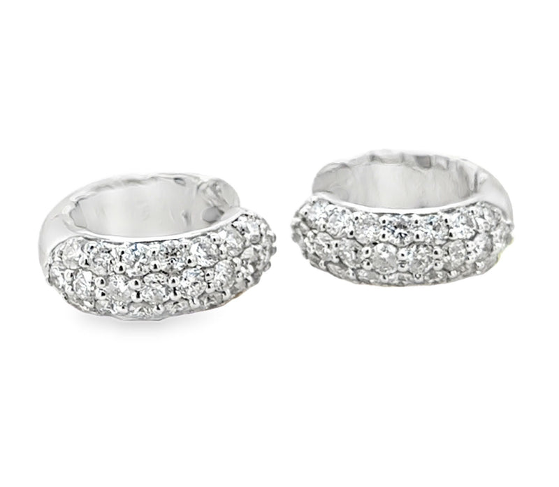 14K WHITE GOLD DIAMOND EARRINGS  #150-00580