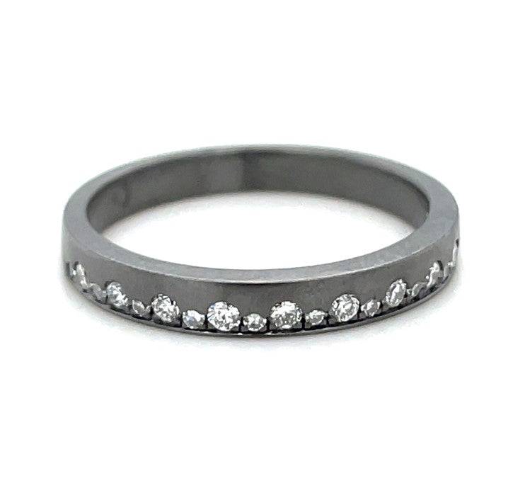 14K BLACK RHODIUM DIAMOND RING  #110-00031