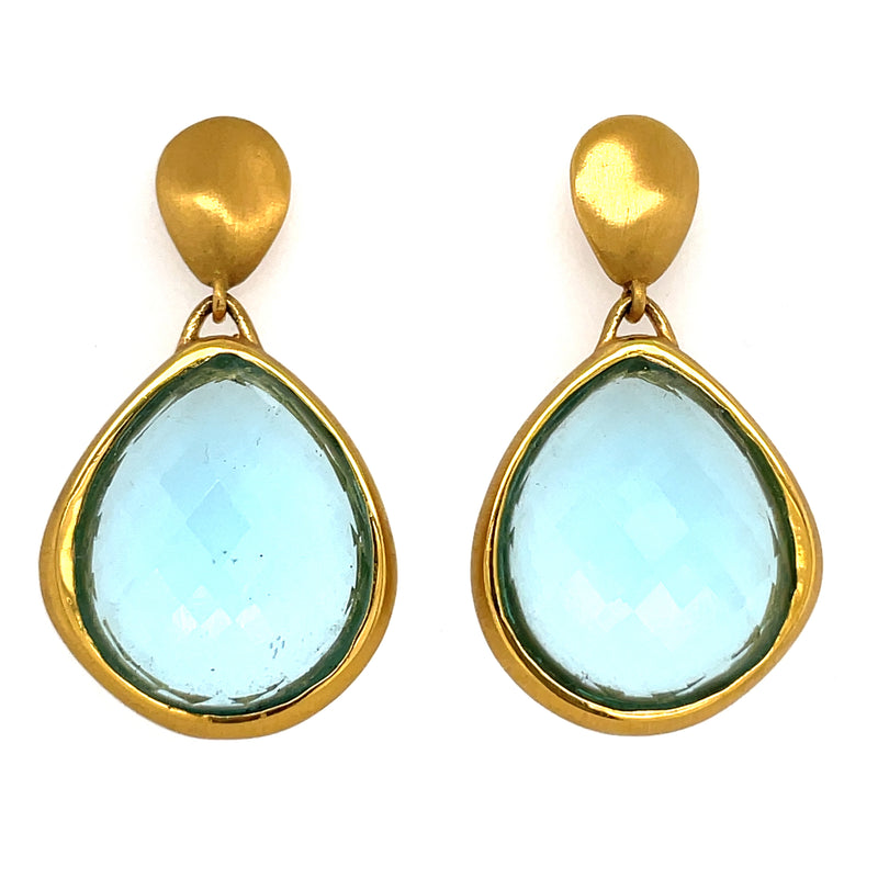 22K YELLOW GOLD PLATED BRASS EARRINGS