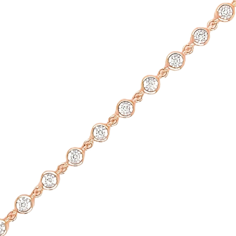 14K YELLOW GOLD DIAMOND BRACELET  #170-00128