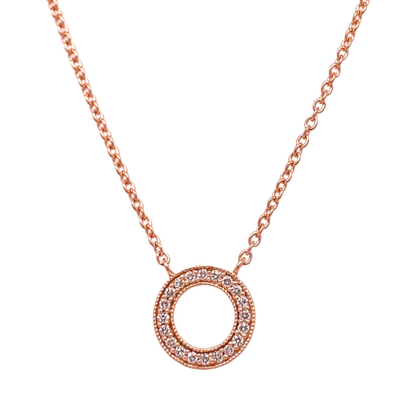 14K ROSE GOLD DIAMOND NECKLACE