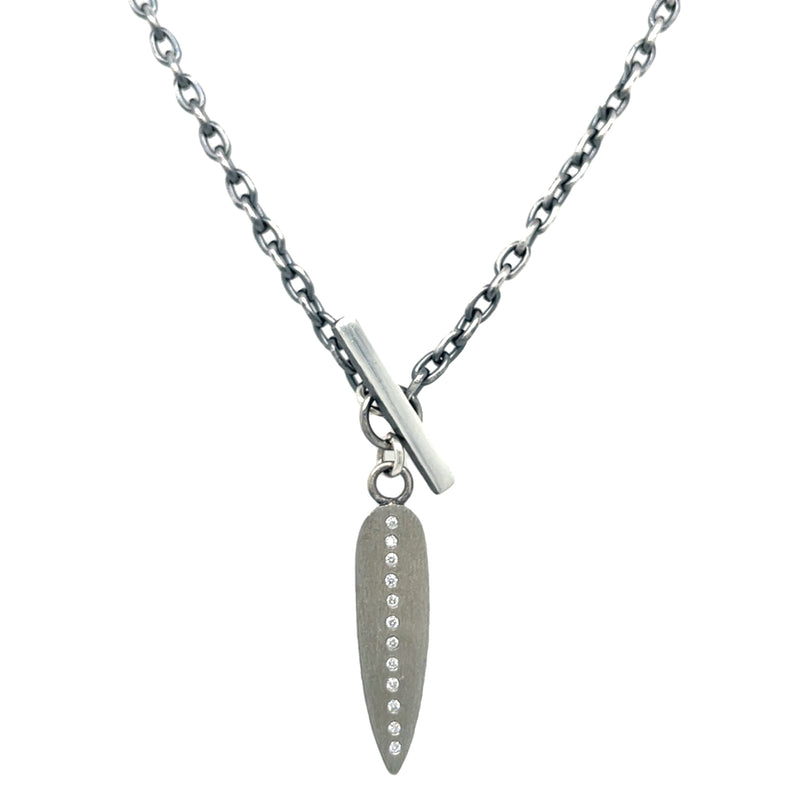 PLATINUM AND STERLING SILVER DIAMOND NECKLACE