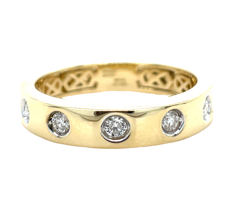 14K YELLOW GOLD DIAMOND RING