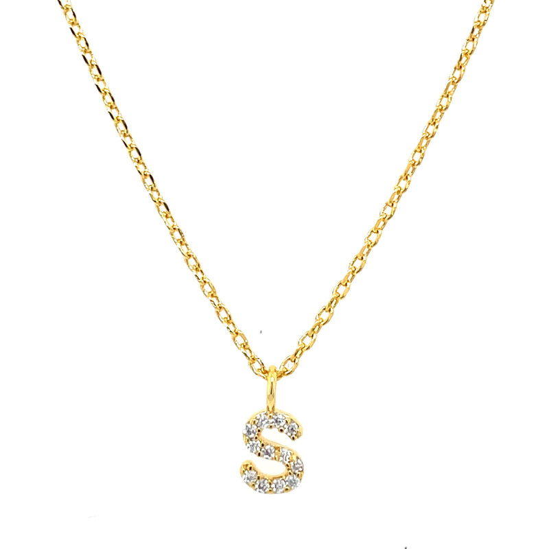 GOLD PLATED INITIAL NECKLACE