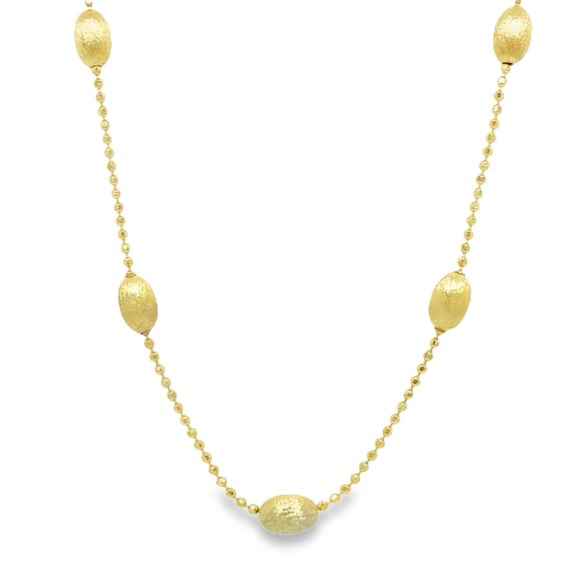 GOLD PLATED STERLING SILVER NECKLACE  #600-00292