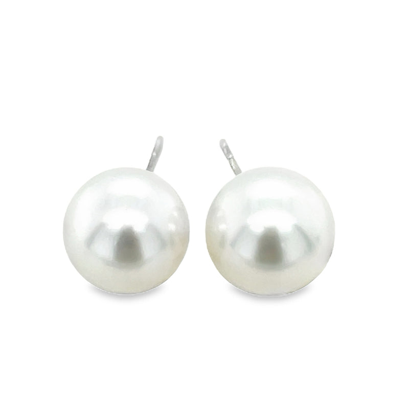 14K WHITE GOLD SOUTH SEA PEARL EARRINGS  #310-00010