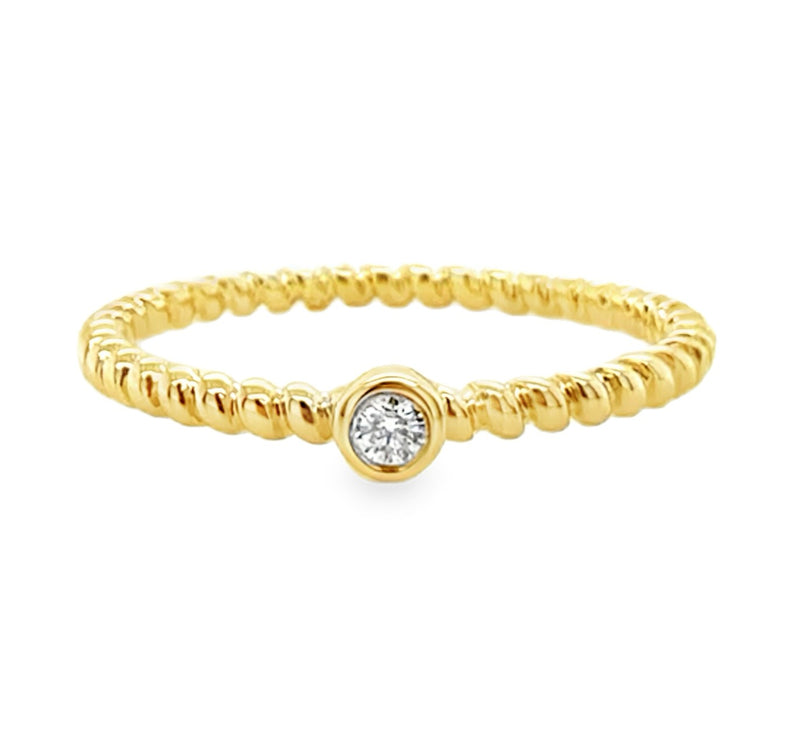 14K YELLOW GOLD DIAMOND RING  #130-00296