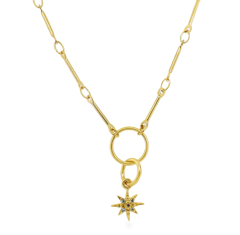 GOLD PLATED STAINLESS STEEL NECKLACE  #805-00891