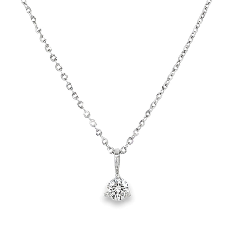 14K WHITE GOLD DIAMOND NECKLACE  #160-00150