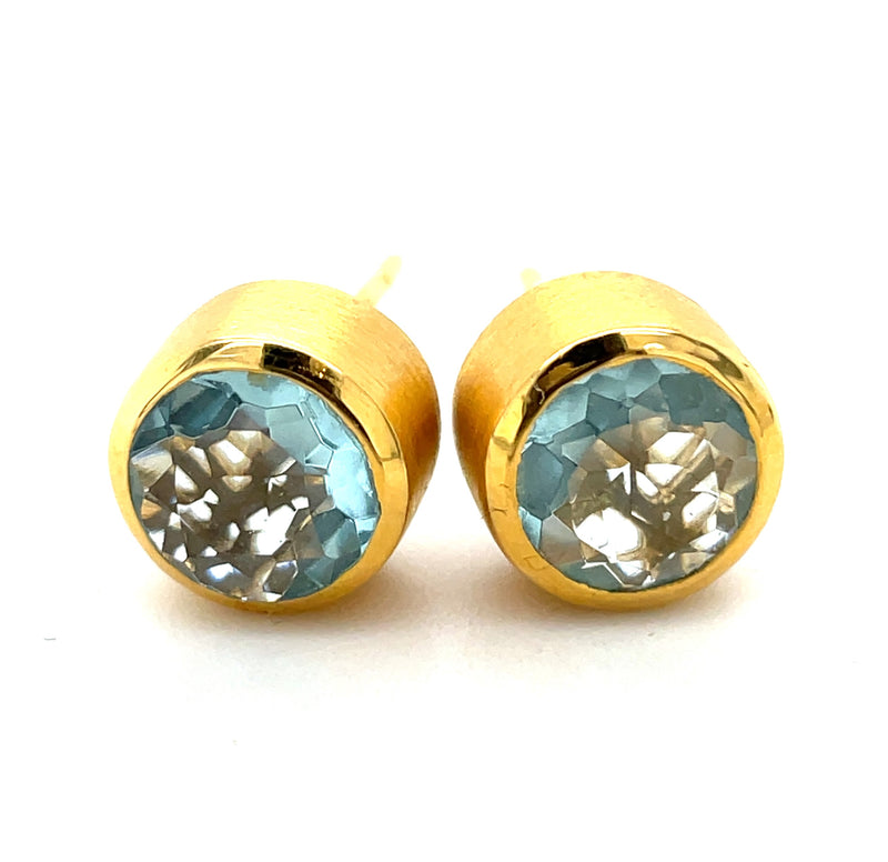 22K YELLOW GOLD PLATED BRASS EARRINGS