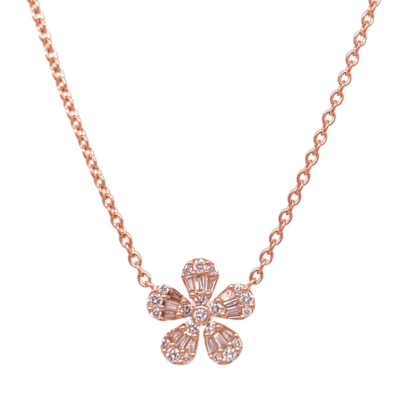 14K ROSE GOLD DIAMOND NECKLACE