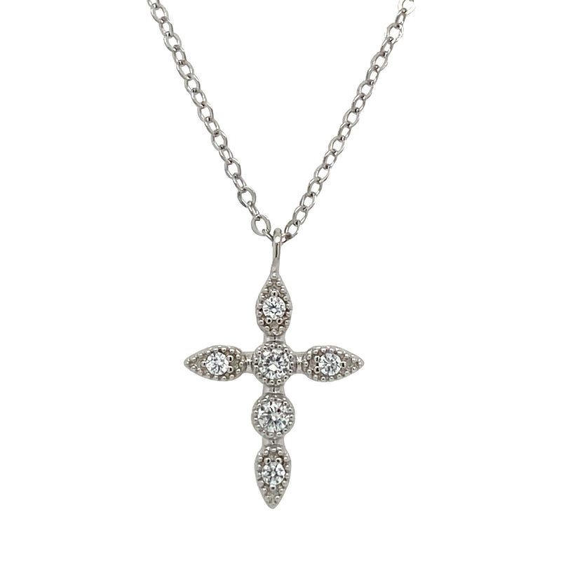 STERLING SILVER CROSS NECKLACE