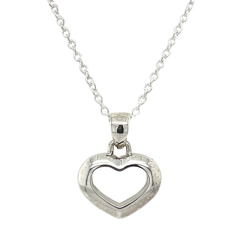 STERLING SILVER HEART NECKLACE  #640-001989