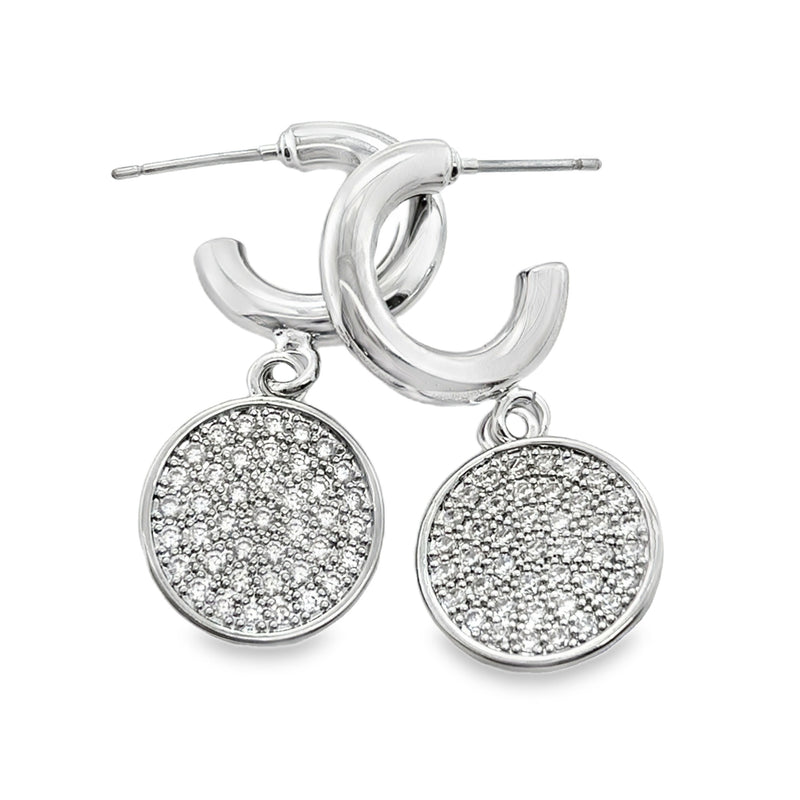 RHODIUM PLATED EARRINGS  #806-00707