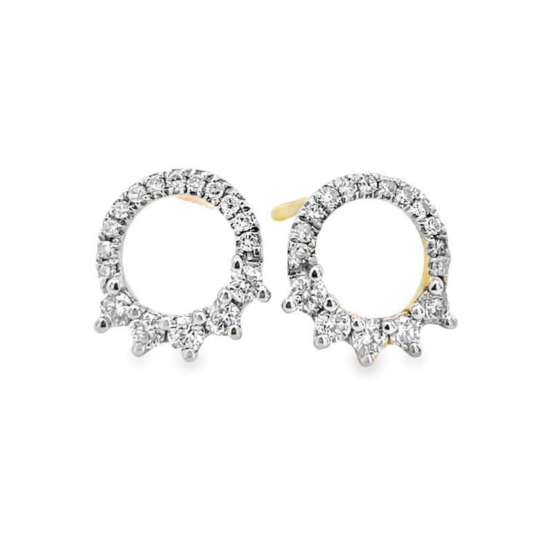 14K WHITE GOLD DIAMOND EARRINGS  #150-00488